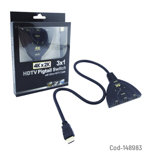 Switch Selector 3X1 HDMI 4K Ultra