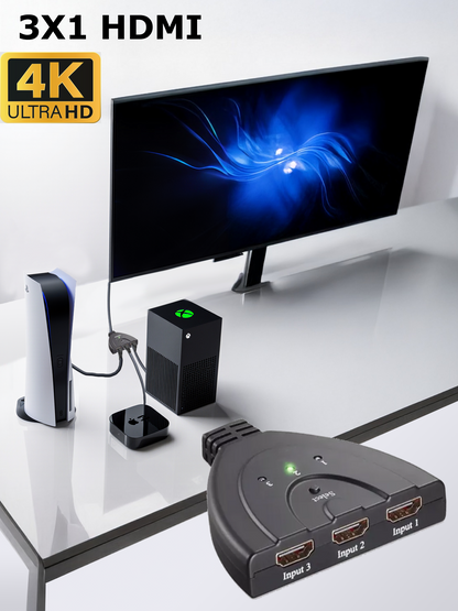 Switch Selector 3X1 HDMI 4K Ultra