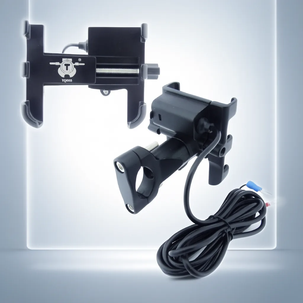 Porta Smartphone Con USB De Carga Para Moto, Metalico, En Caja - imagen 9