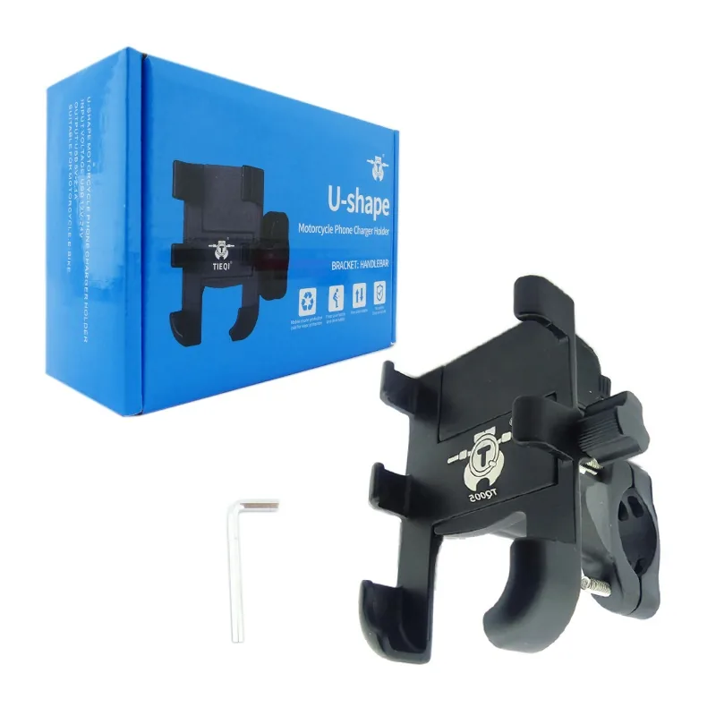 Porta Smartphone Con USB De Carga Para Moto, Metalico, En Caja - imagen 7