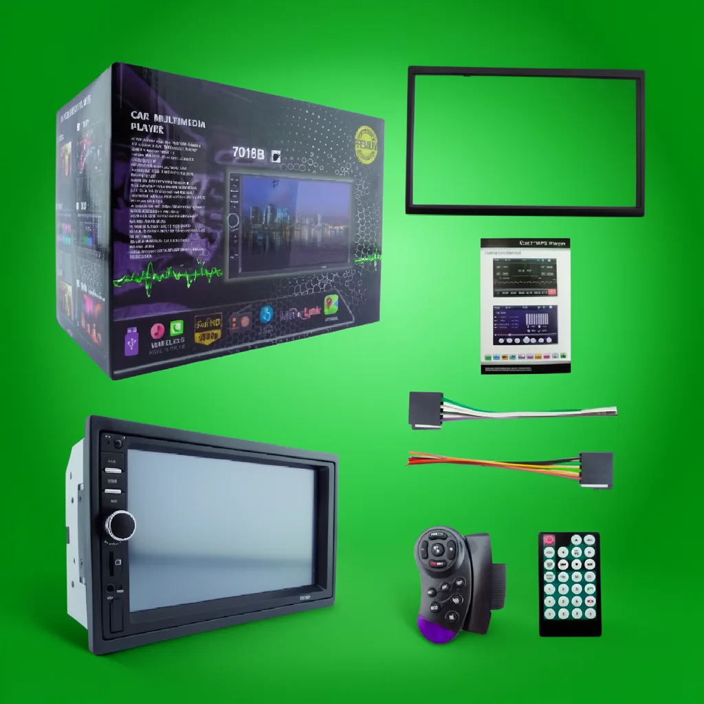Radio Para Auto Con Pantalla 7” Touch, Con Bisel, Control Remoto Y Mando Para Volante. - imagen 6