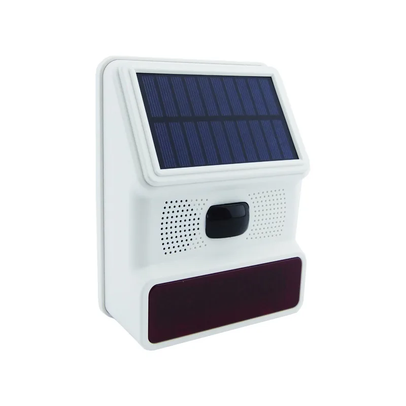 Alarma Sirena Con Baliza Solar Marca NEW GRADE Con Control Remoto Y Sensor De Movimiento - imagen 1