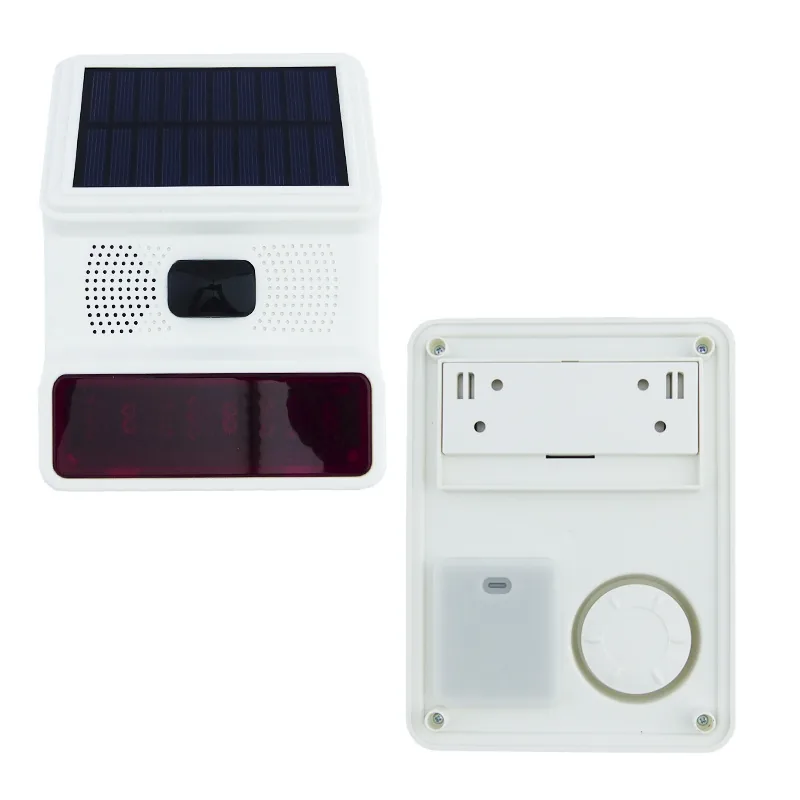 Alarma Sirena Con Baliza Solar Marca NEW GRADE Con Control Remoto Y Sensor De Movimiento - imagen 3