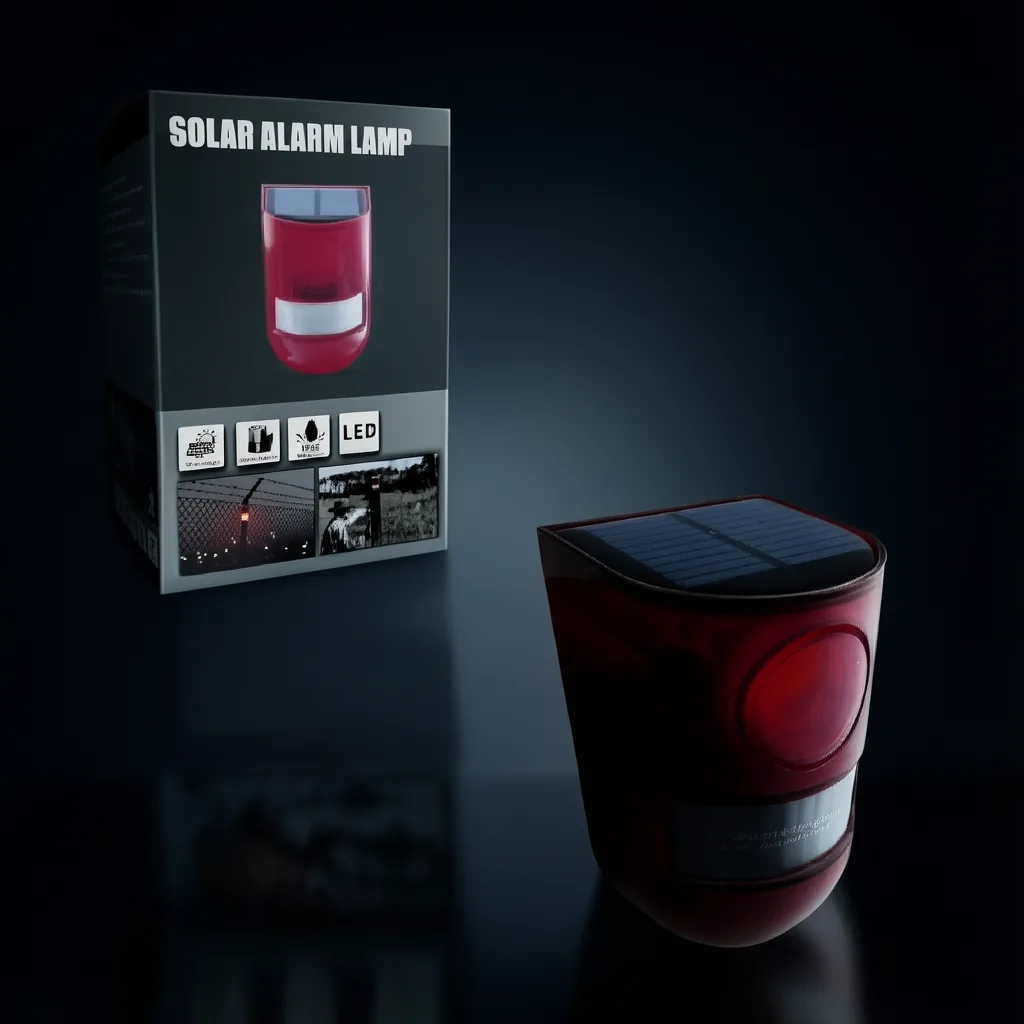 Alarma Sirena Con Baliza Solar Y Sensor De Movimiento Recargable. - imagen 2